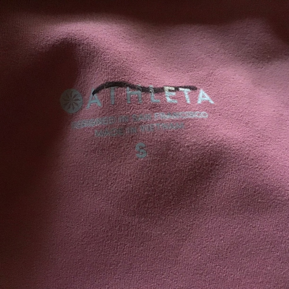 Athleta Exhale Pink Mesh High Rise Yoga Athleisure Tights 7/8 Length Small - Picture 4 of 6